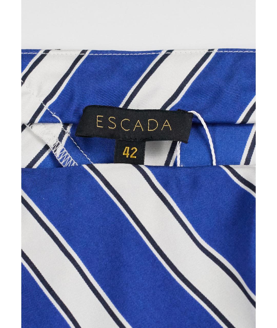 ESCADA Синяя шелковая юбка миди, фото 3
