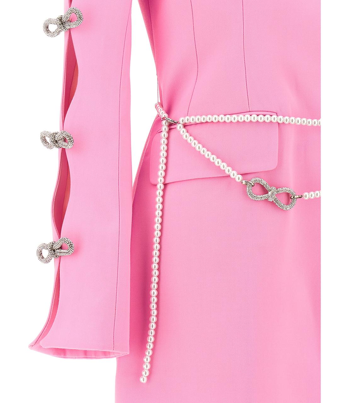 MACH&MACH Розовое шерстяное коктейльное платье, фото 4