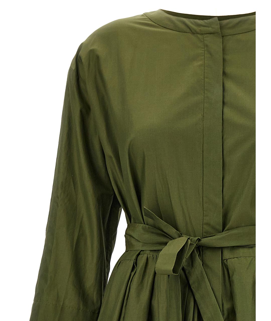 'S MAX MARA Зеленые хлопковое повседневное платье, фото 3