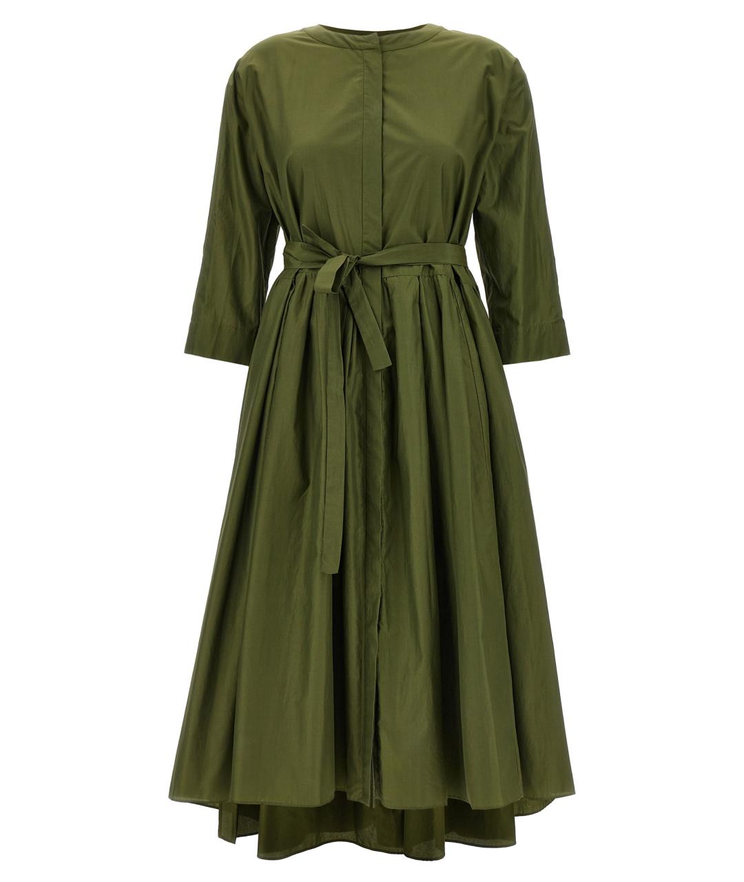 'S MAX MARA Зеленые хлопковое повседневное платье, фото 1