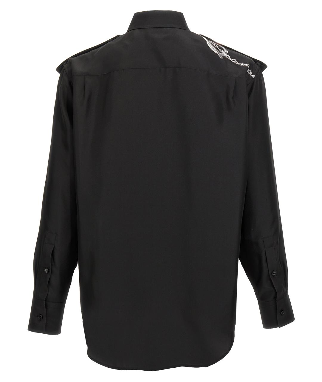 BURBERRY Черная шелковая кэжуал рубашка, фото 2