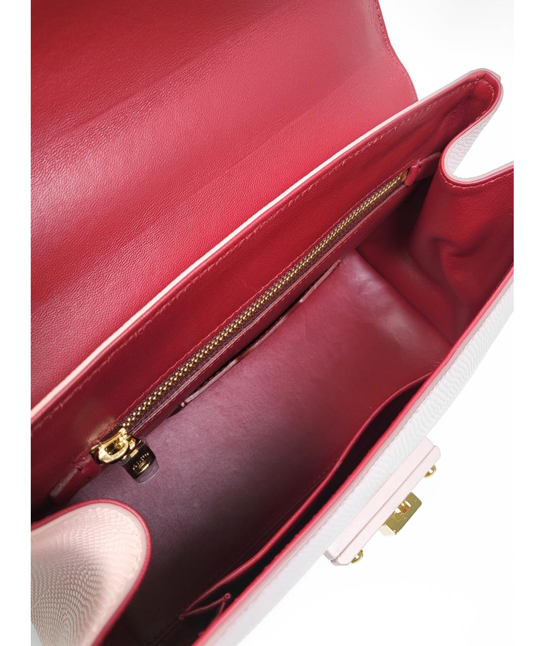 DOLCE&GABBANA Розовая кожаная сумка через плечо, фото 8