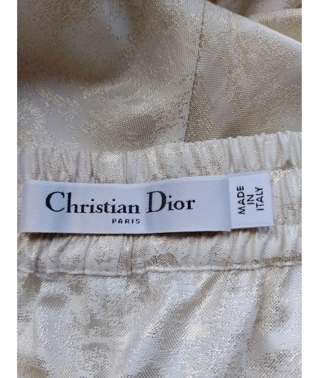 CHRISTIAN DIOR PRE-OWNED Золотой шелковый костюм с брюками, фото 5