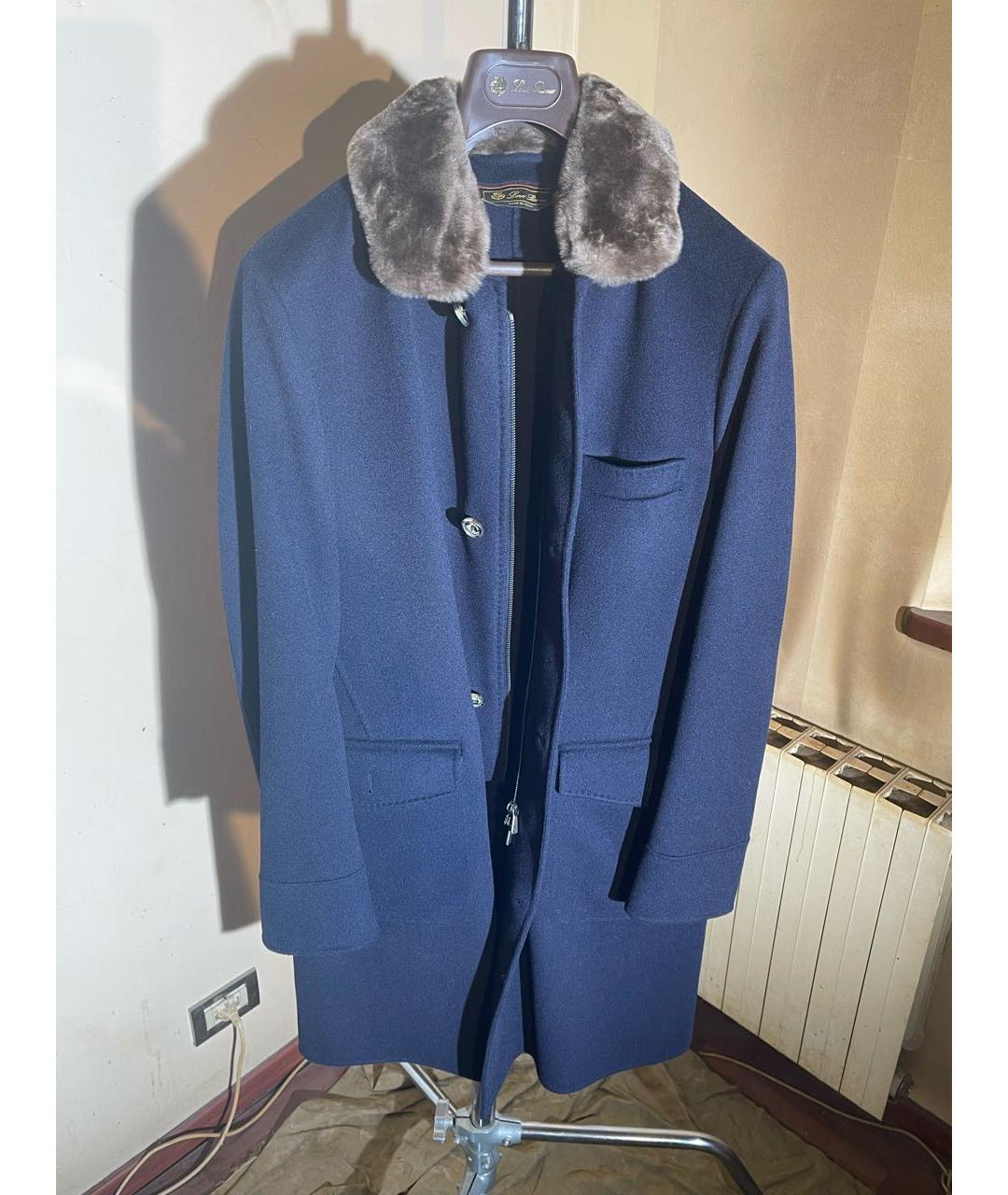 LORO PIANA Синее кашемировое пальто, фото 5