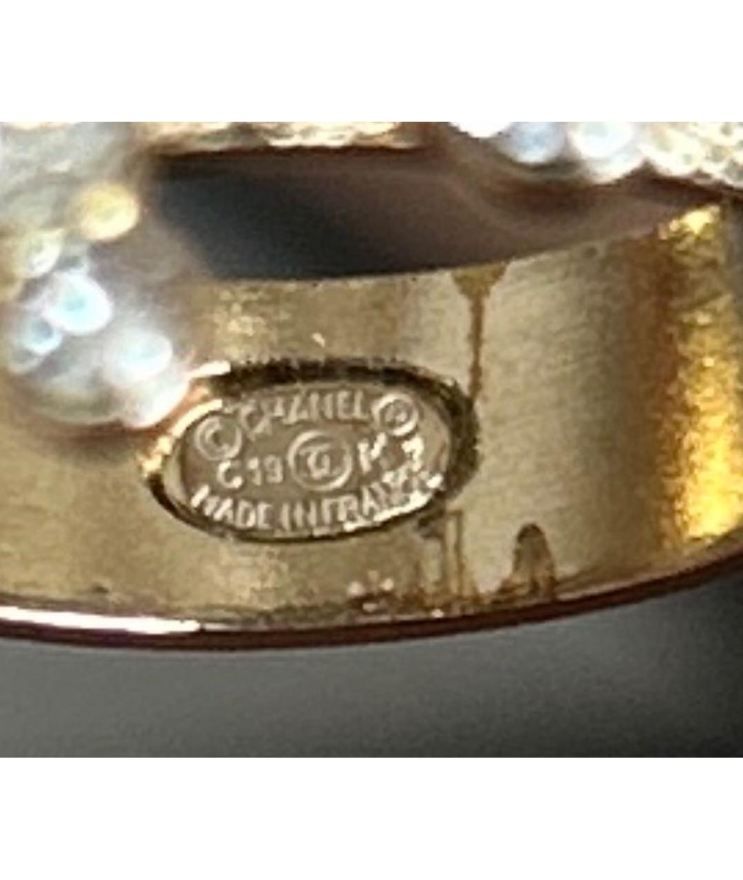 CHANEL Золотое металлическое кольцо, фото 7
