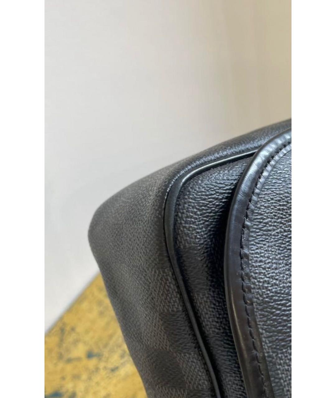 LOUIS VUITTON PRE-OWNED Черная кожаная сумка на плечо, фото 8