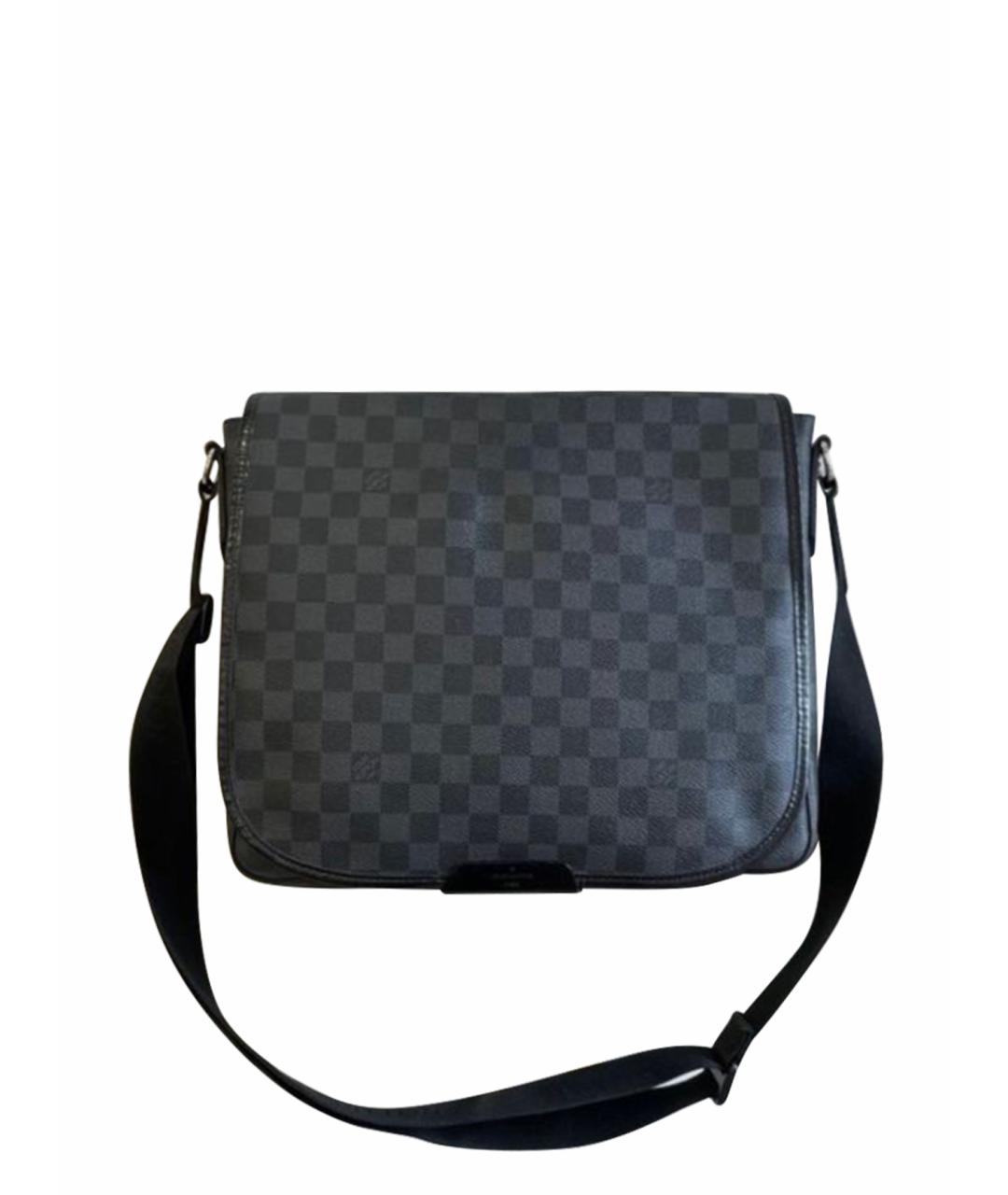 LOUIS VUITTON PRE-OWNED Черная кожаная сумка на плечо, фото 1