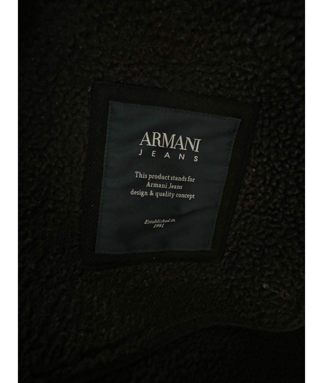 ARMANI JEANS Темно-синее хлопковое пальто, фото 2