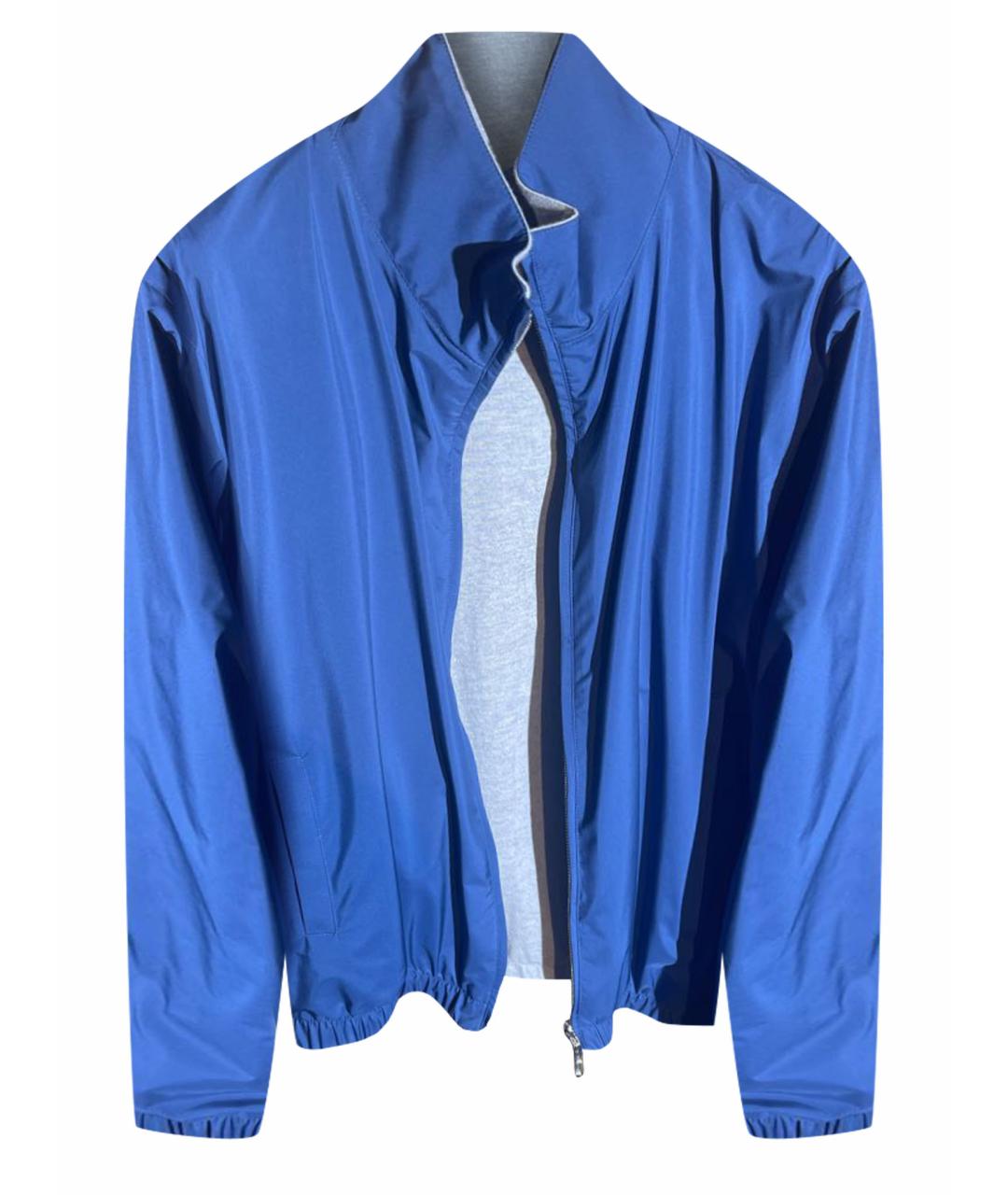 LORO PIANA Синяя полиэстеровая куртка, фото 1