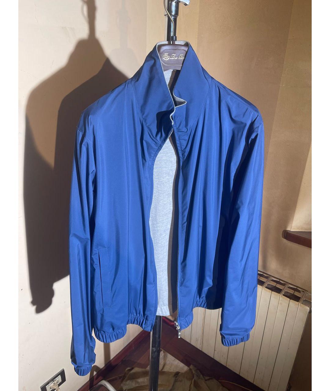 LORO PIANA Синяя полиэстеровая куртка, фото 5