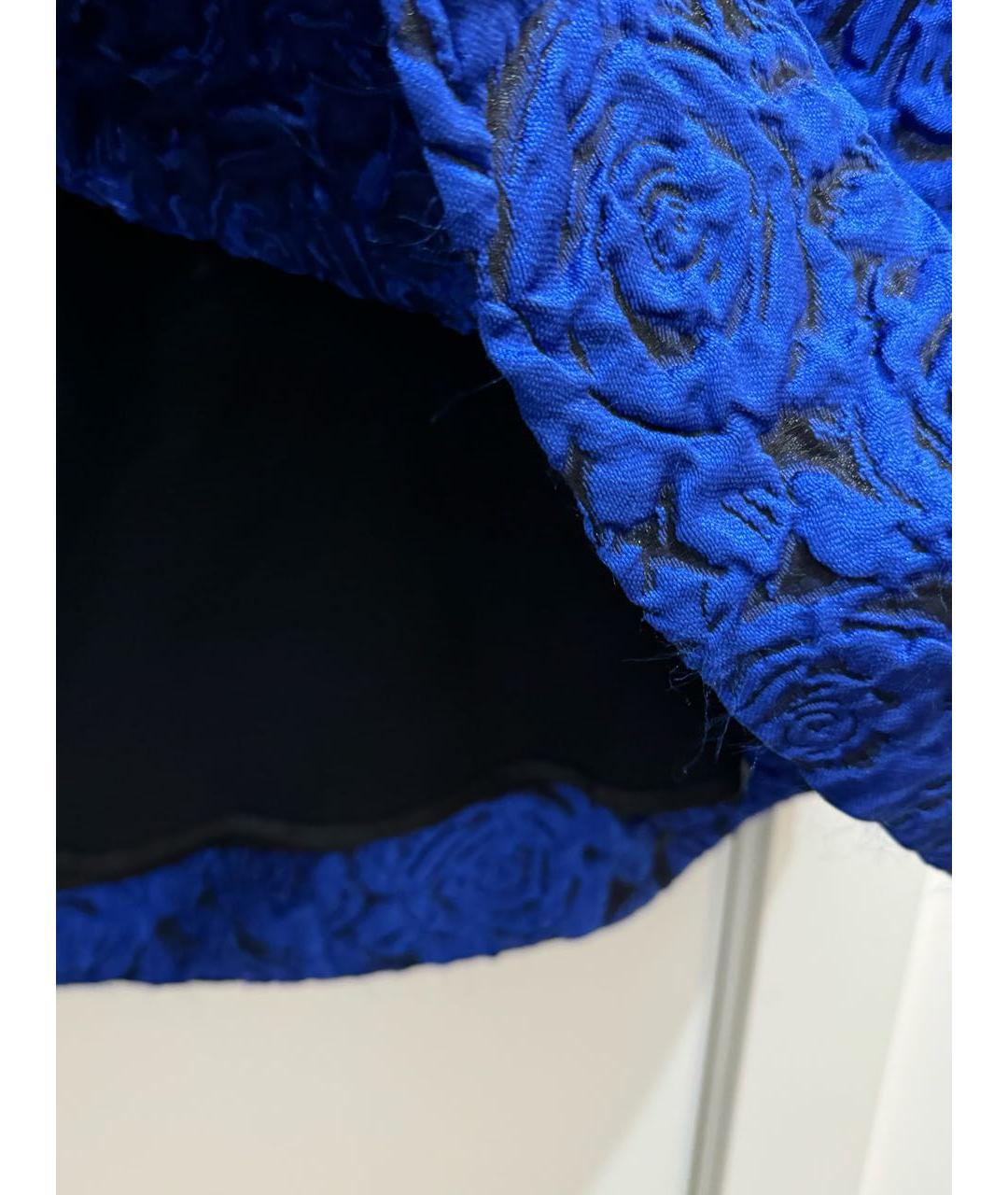 ALEXANDER TEREKHOV Синяя полиэстеровая юбка миди, фото 5