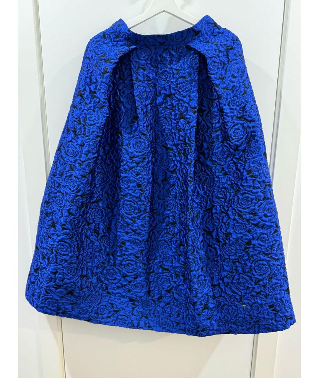 ALEXANDER TEREKHOV Синяя полиэстеровая юбка миди, фото 2