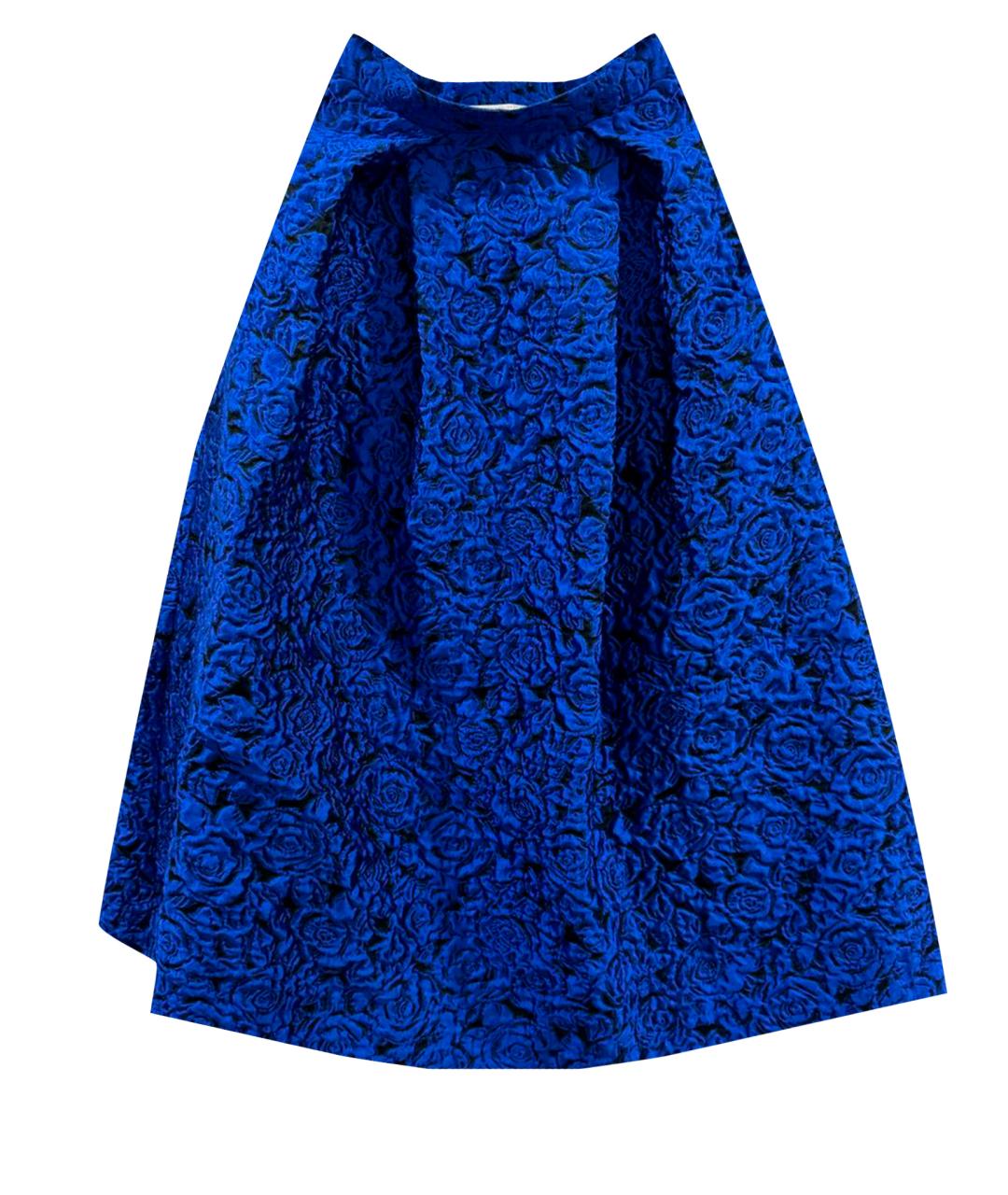 ALEXANDER TEREKHOV Синяя полиэстеровая юбка миди, фото 1