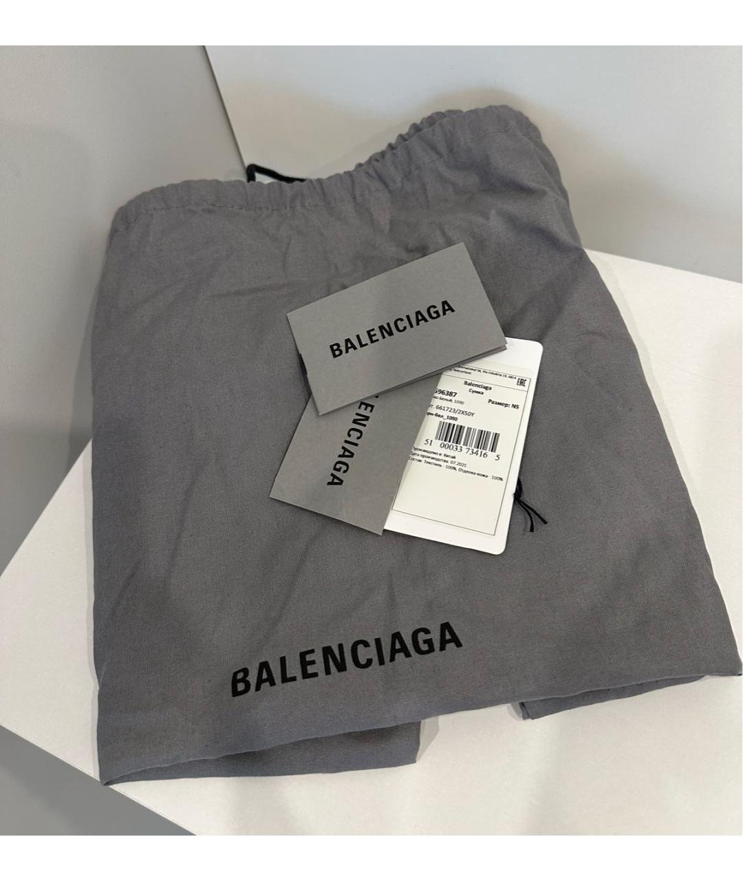 BALENCIAGA Черная тканевая сумка через плечо, фото 5