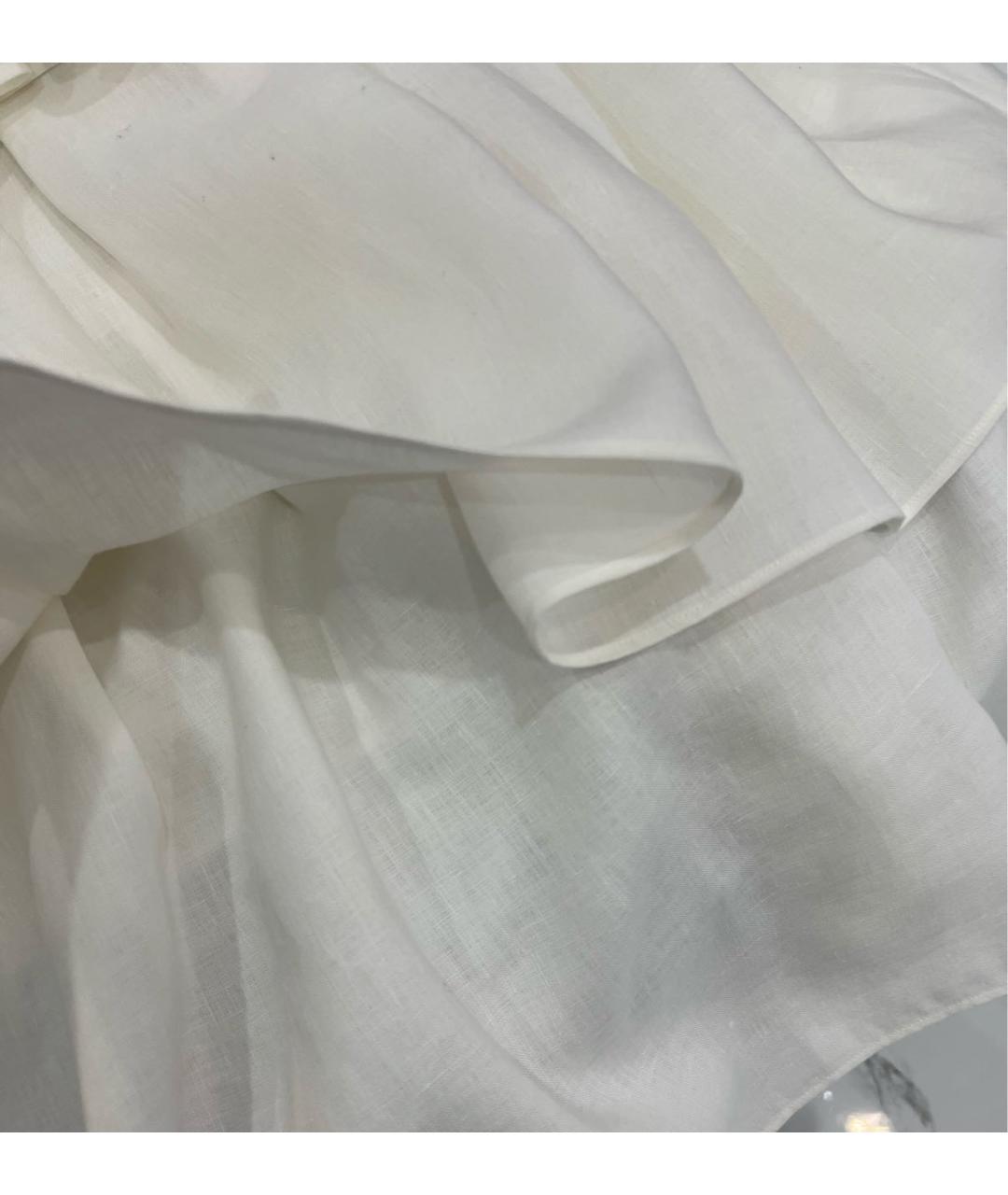 THEORY Белая льняная юбка макси, фото 6