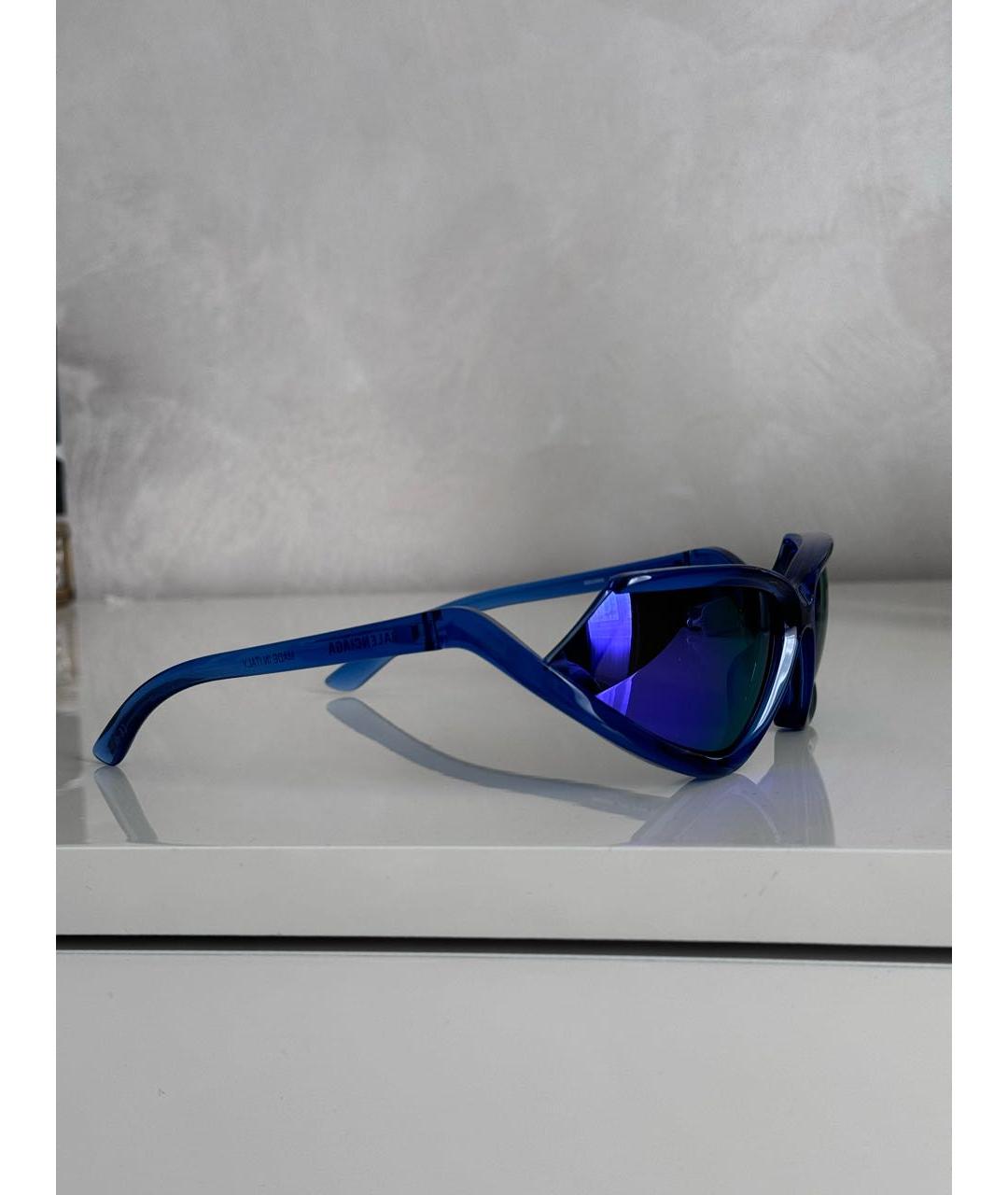 BALENCIAGA Синие пластиковые солнцезащитные очки, фото 2
