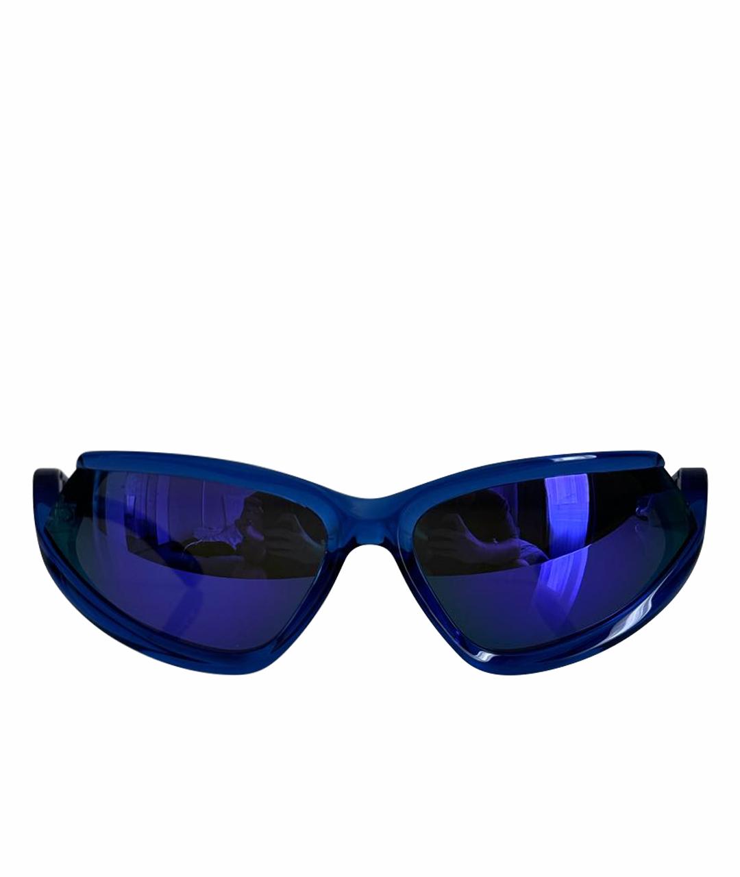 BALENCIAGA Синие пластиковые солнцезащитные очки, фото 1