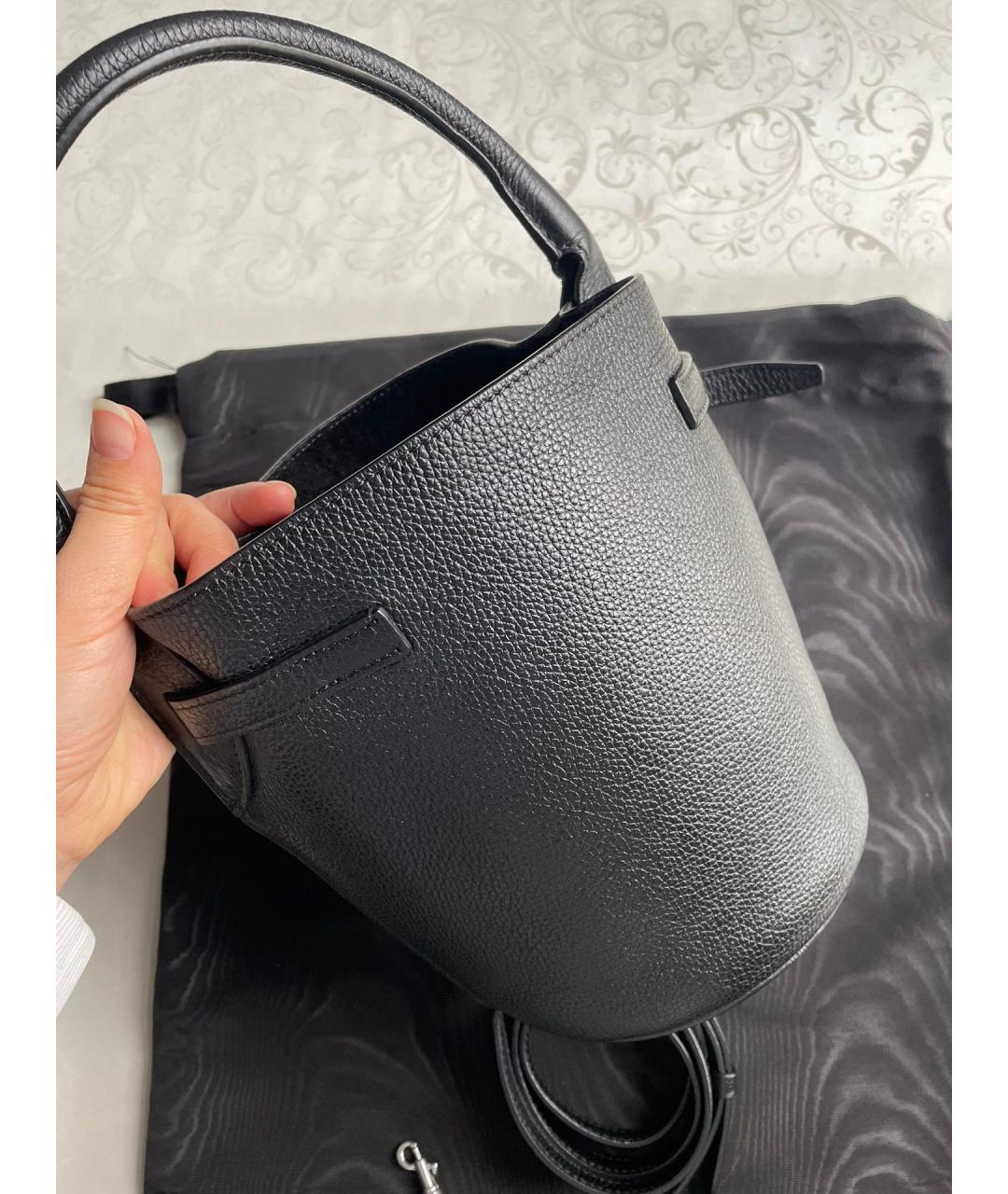 CELINE PRE-OWNED Черная кожаная сумка через плечо, фото 3