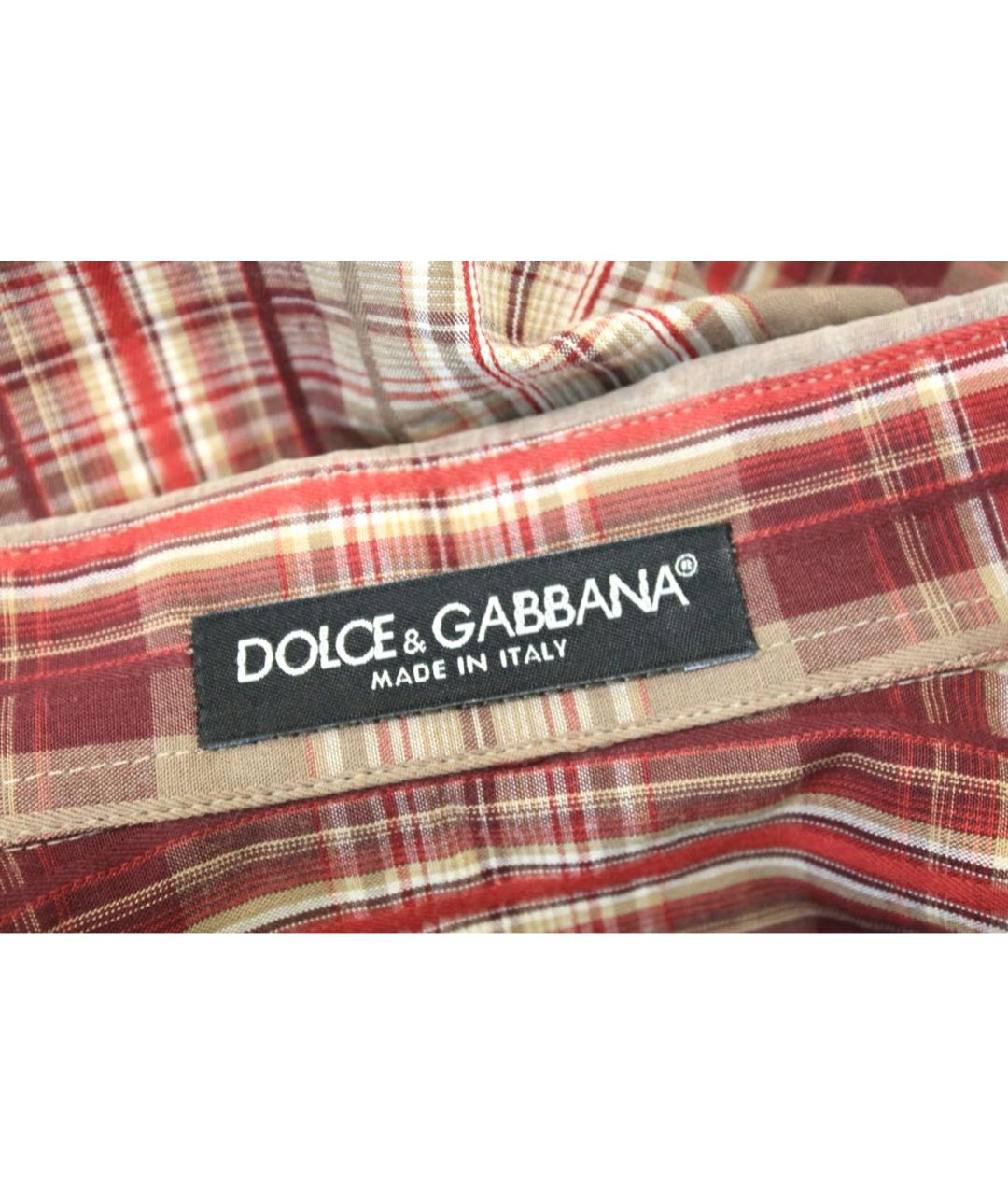 DOLCE&GABBANA Красная хлопковая рубашка, фото 4