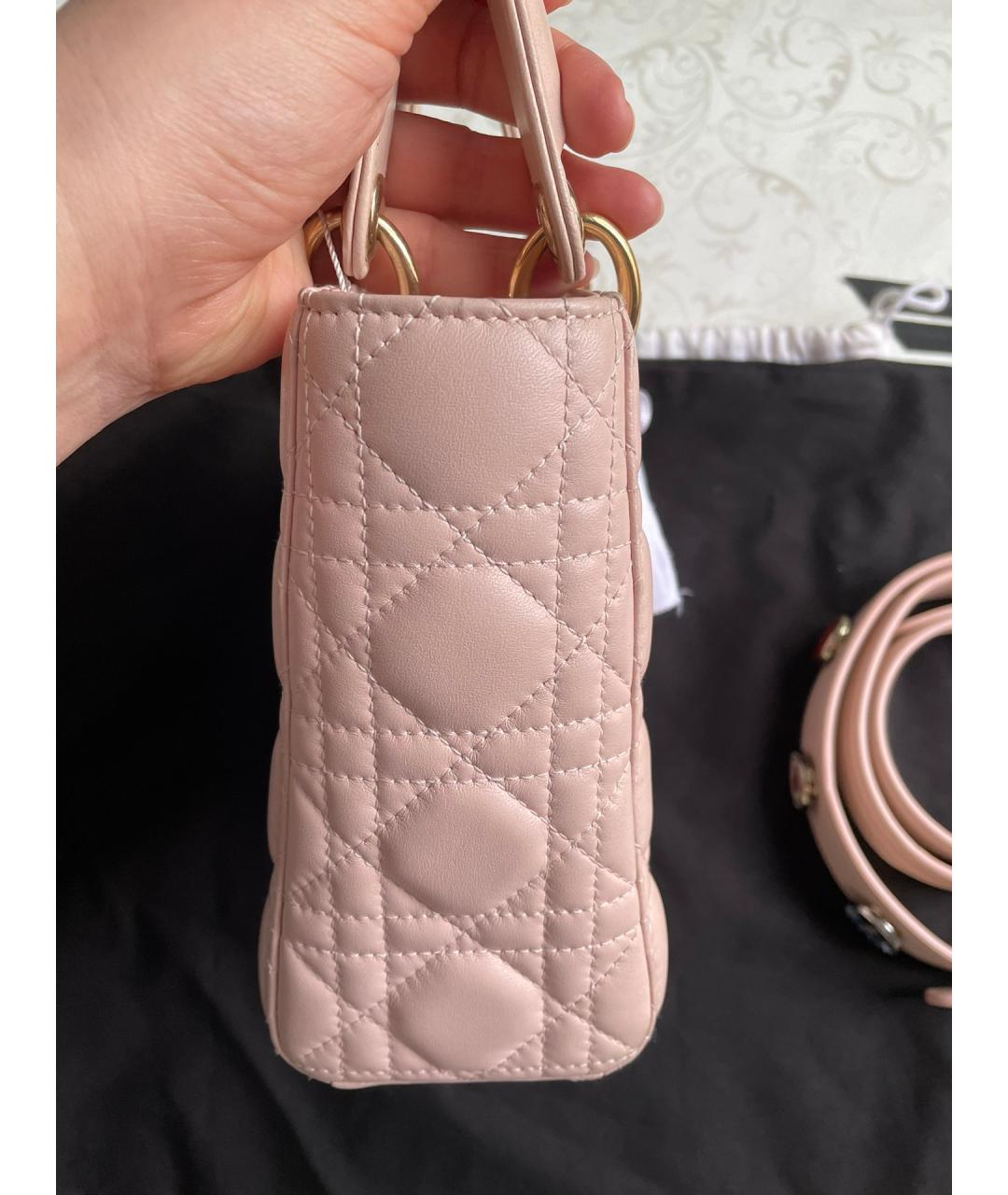 CHRISTIAN DIOR PRE-OWNED Розовая кожаная сумка с короткими ручками, фото 5