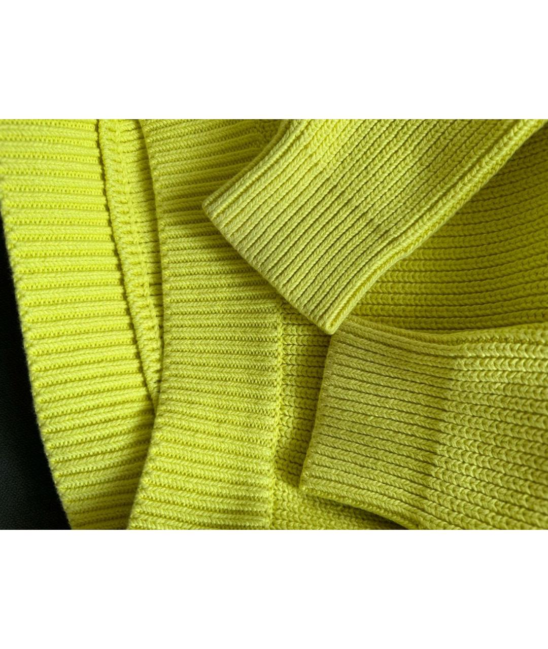 BALENCIAGA Желтый хлопковый джемпер / свитер, фото 7