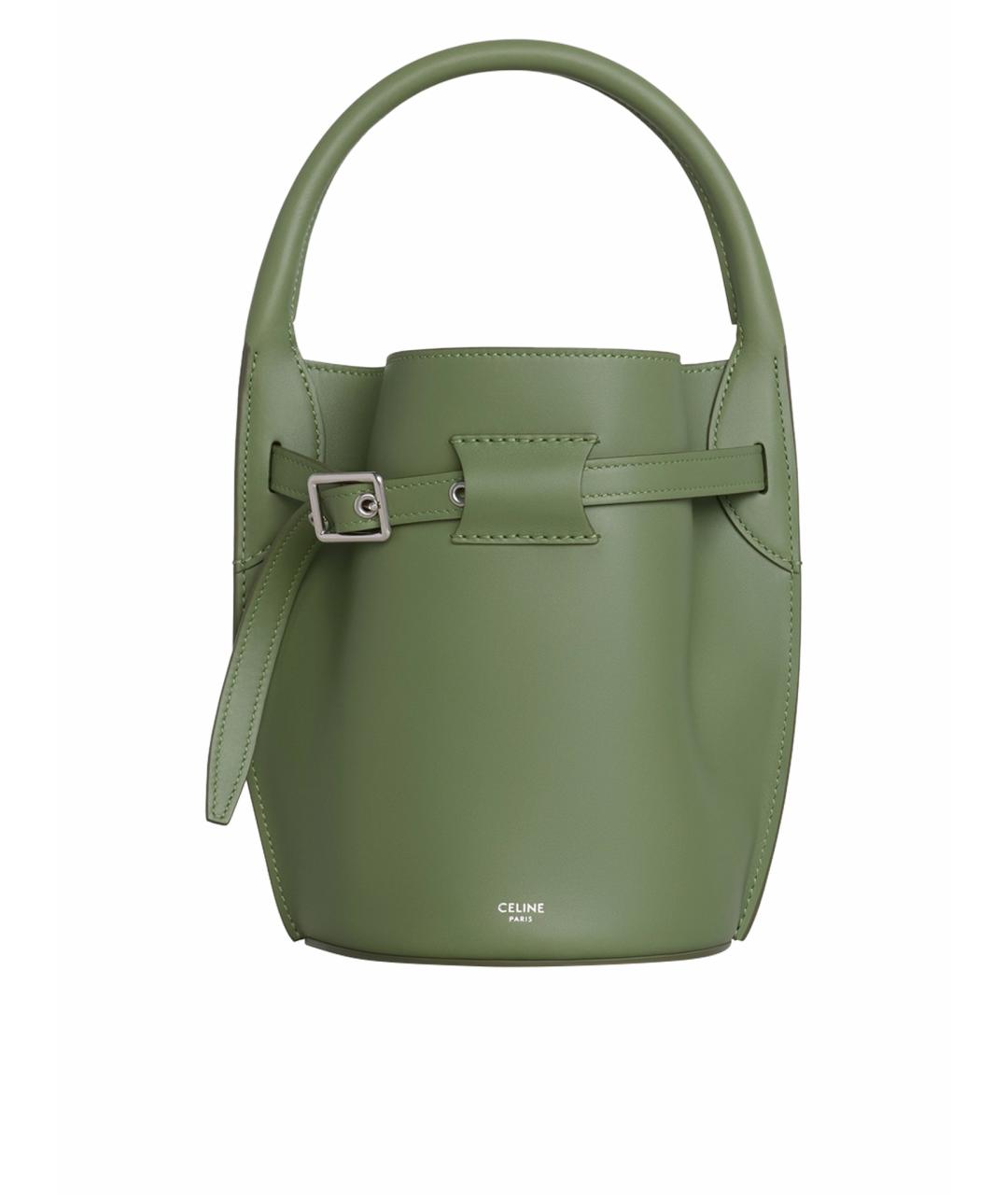CELINE PRE-OWNED Зеленая кожаная сумка через плечо, фото 1