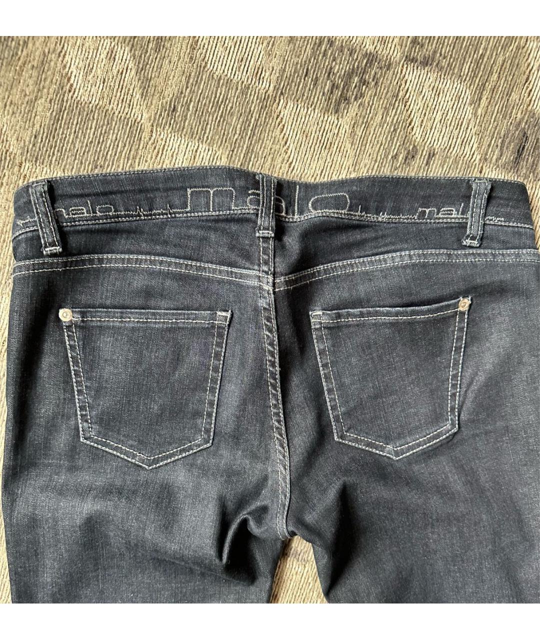MALO Темно-синие хлопковые джинсы слим, фото 6