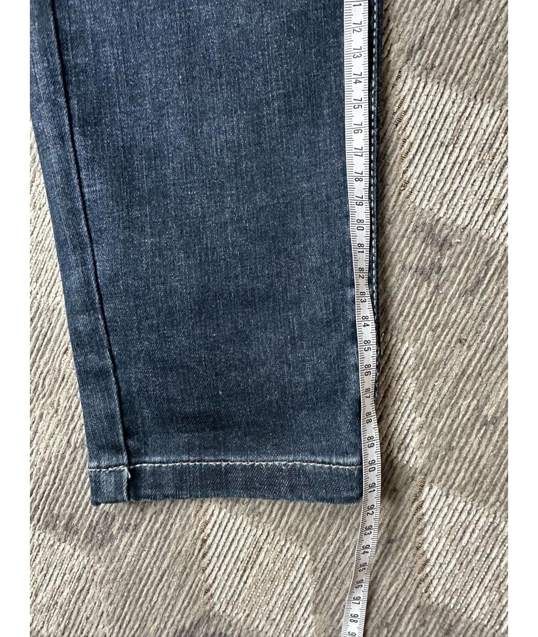 MALO Темно-синие хлопковые джинсы слим, фото 8