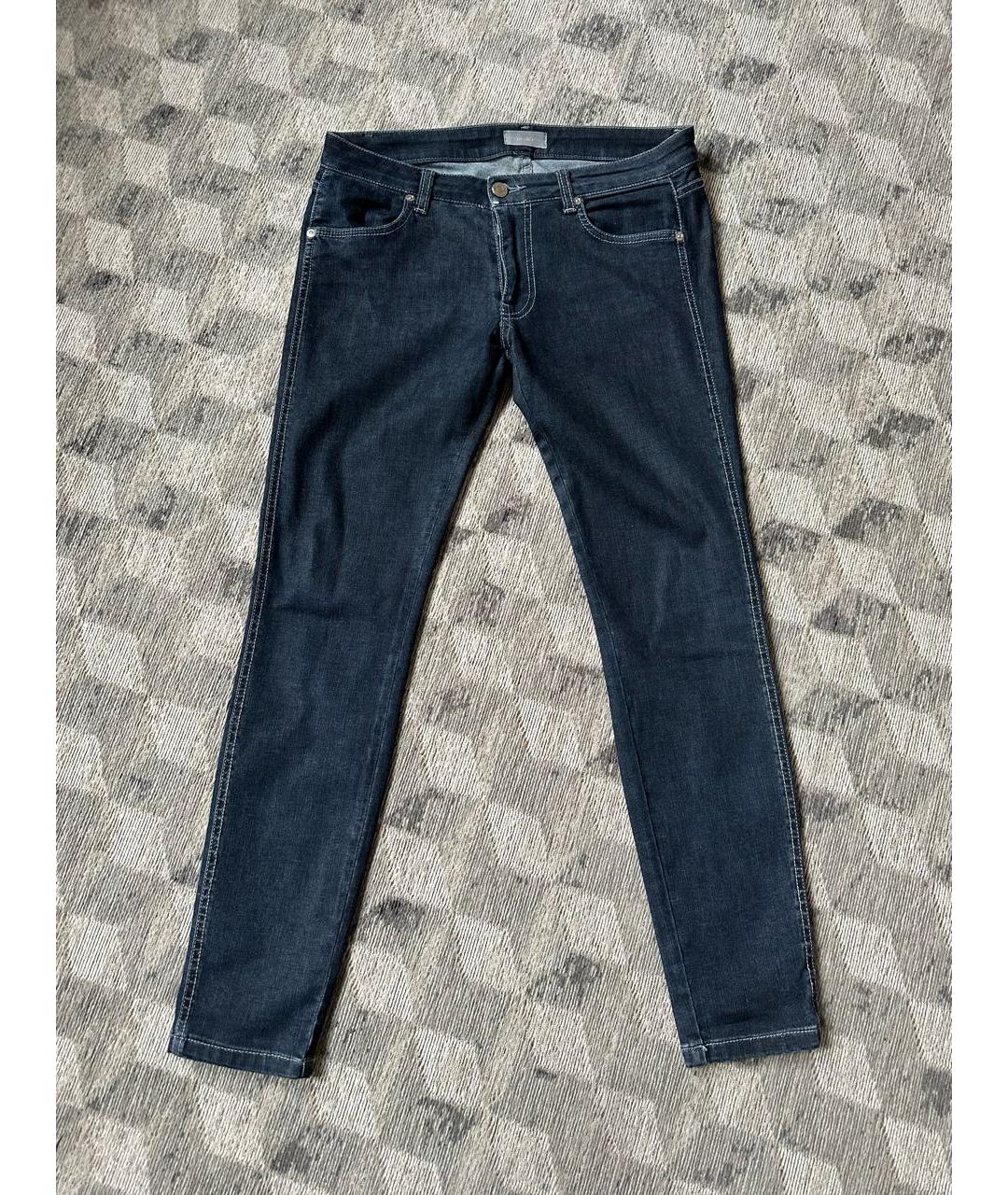 MALO Темно-синие хлопковые джинсы слим, фото 9