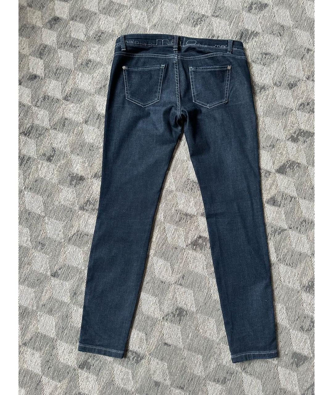 MALO Темно-синие хлопковые джинсы слим, фото 2