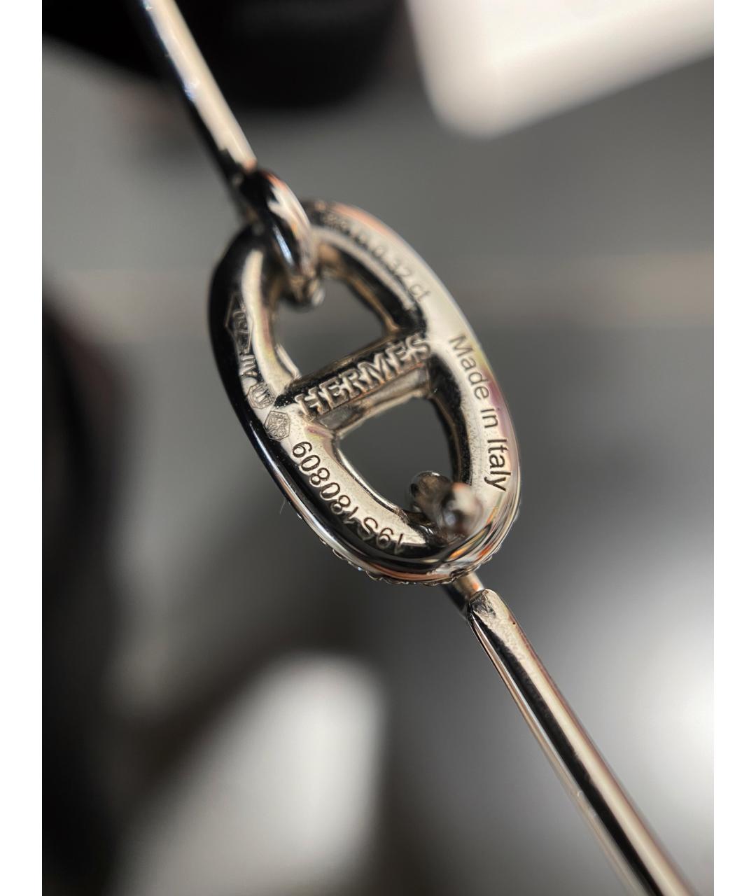 HERMES PRE-OWNED Серебрянный браслет из белого золота, фото 7