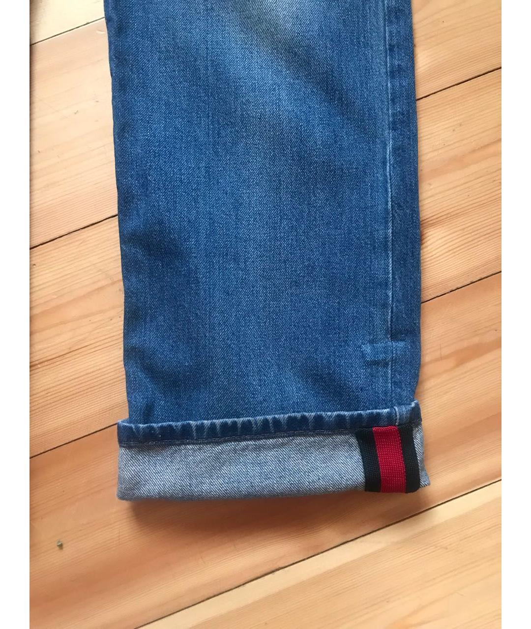 GUCCI Синие хлопковые джинсы, фото 7
