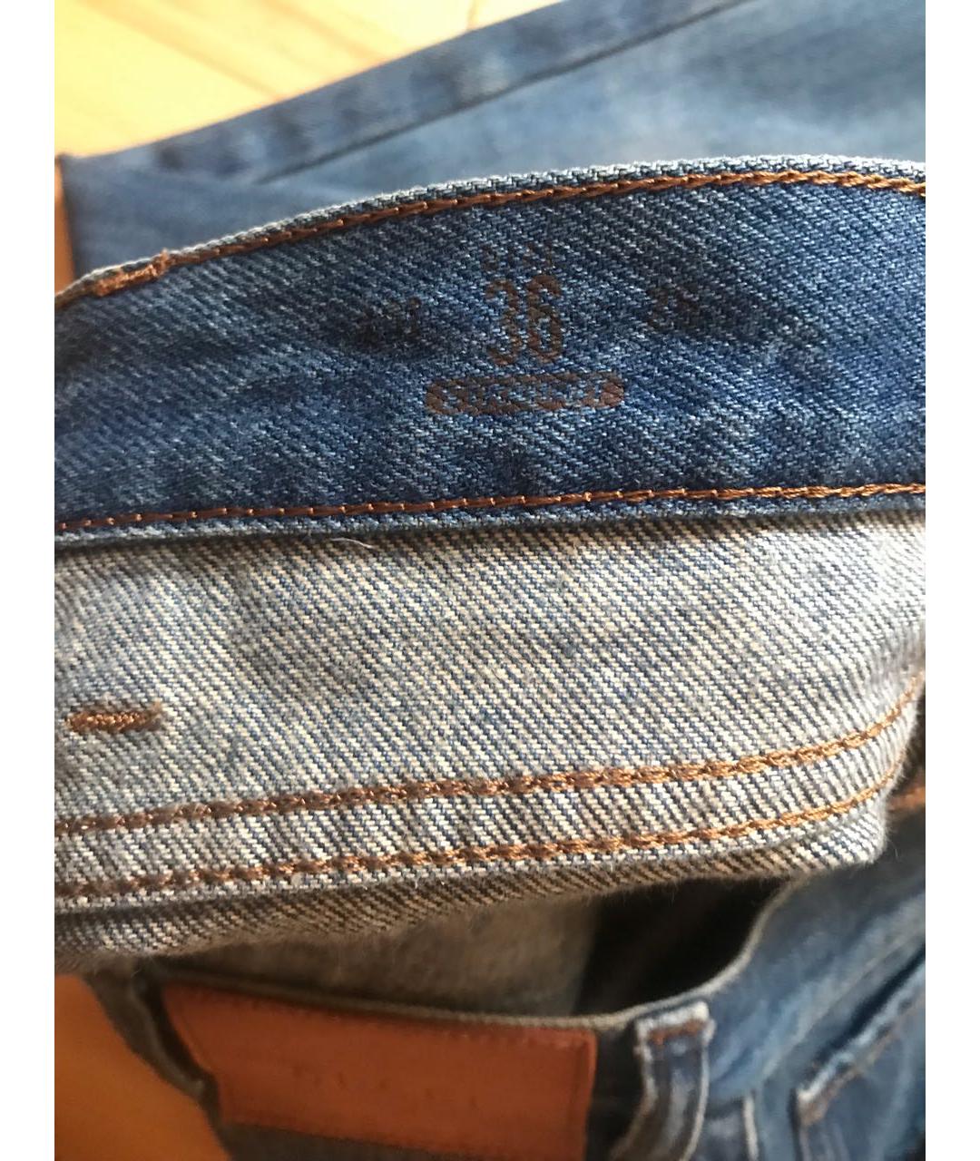 GUCCI Синие хлопковые джинсы, фото 5