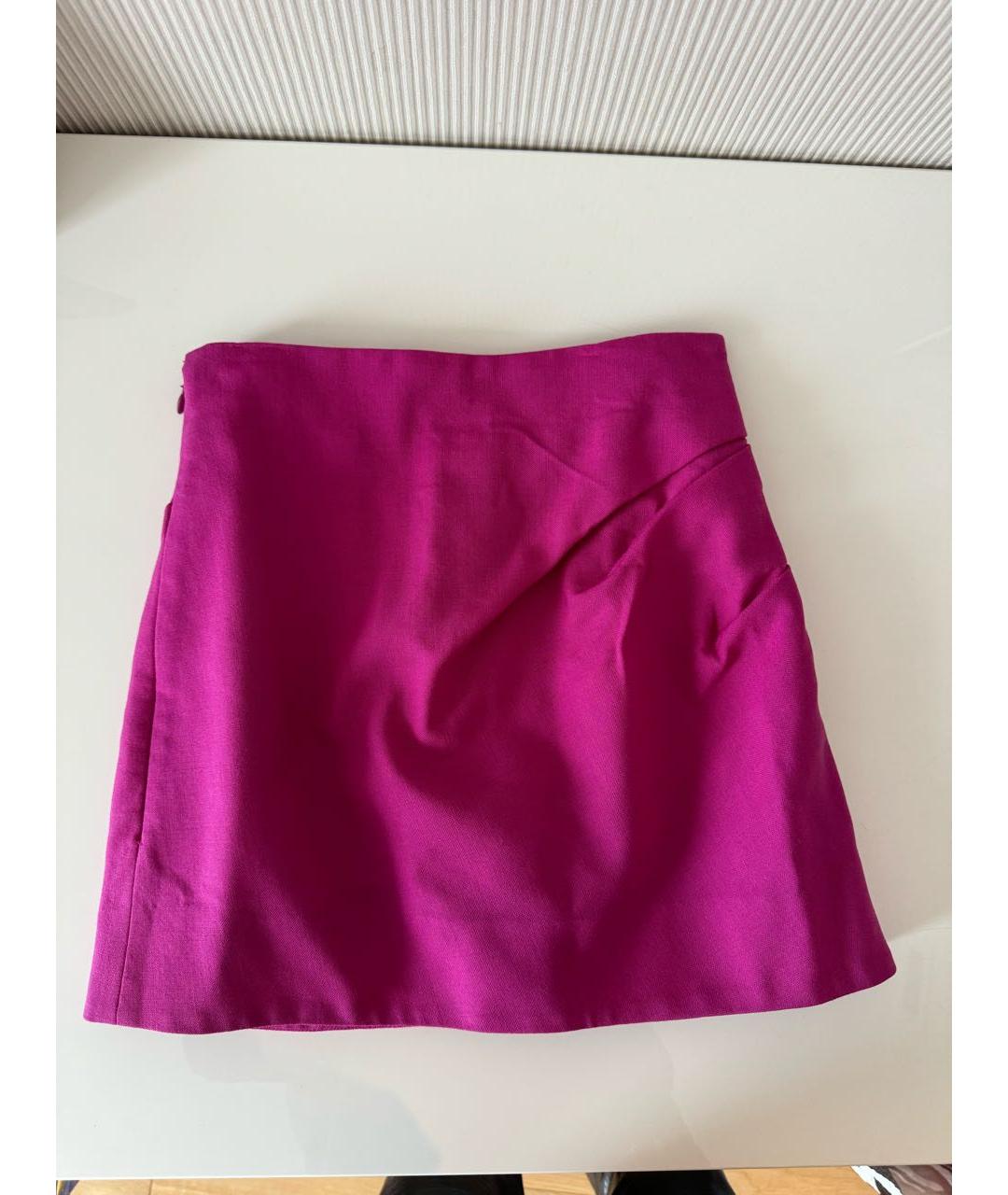 JACQUEMUS Розовая шерстяная юбка мини, фото 6