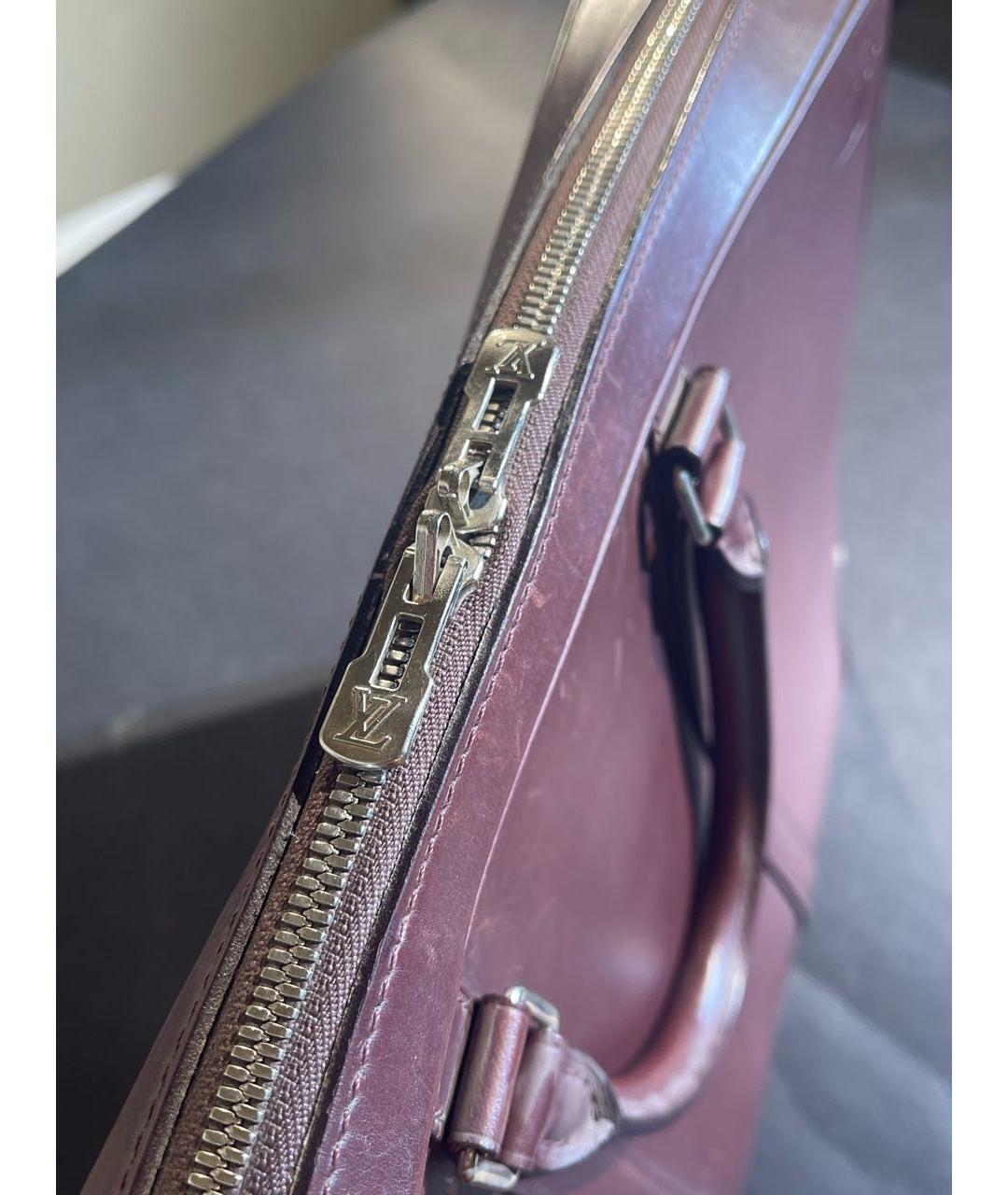 LOUIS VUITTON PRE-OWNED Бордовый кожаный портфель, фото 2