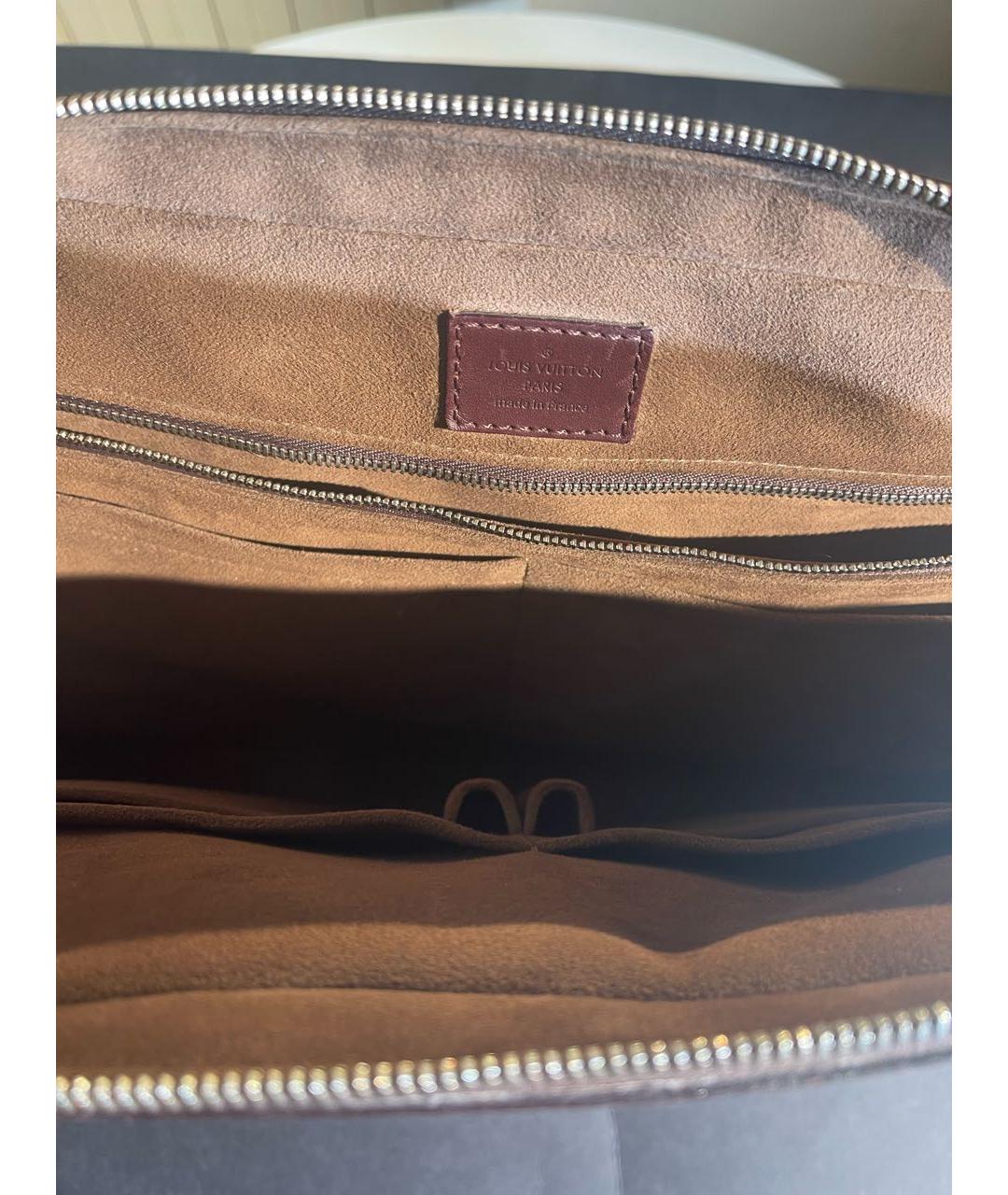 LOUIS VUITTON PRE-OWNED Бордовый кожаный портфель, фото 4