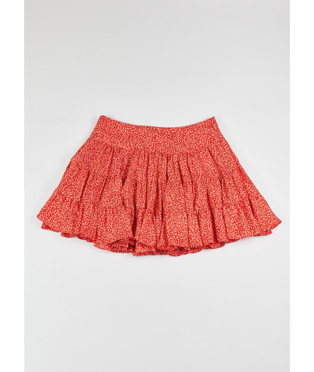 BALENCIAGA Красная шелковая юбка мини, фото 5