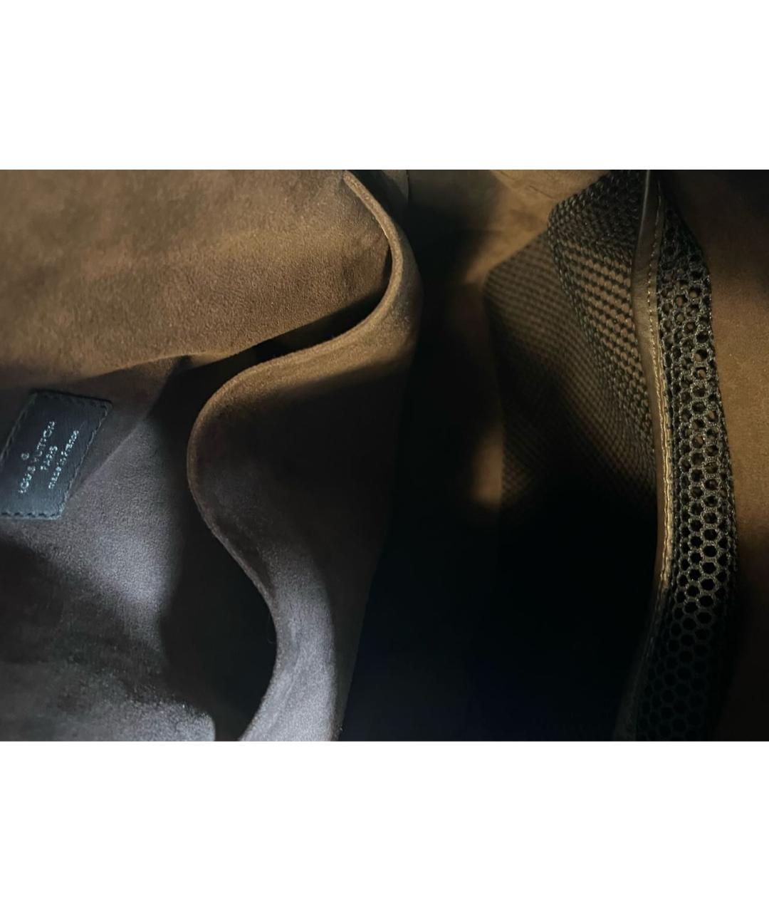 LOUIS VUITTON PRE-OWNED Темно-синий меховой рюкзак, фото 7