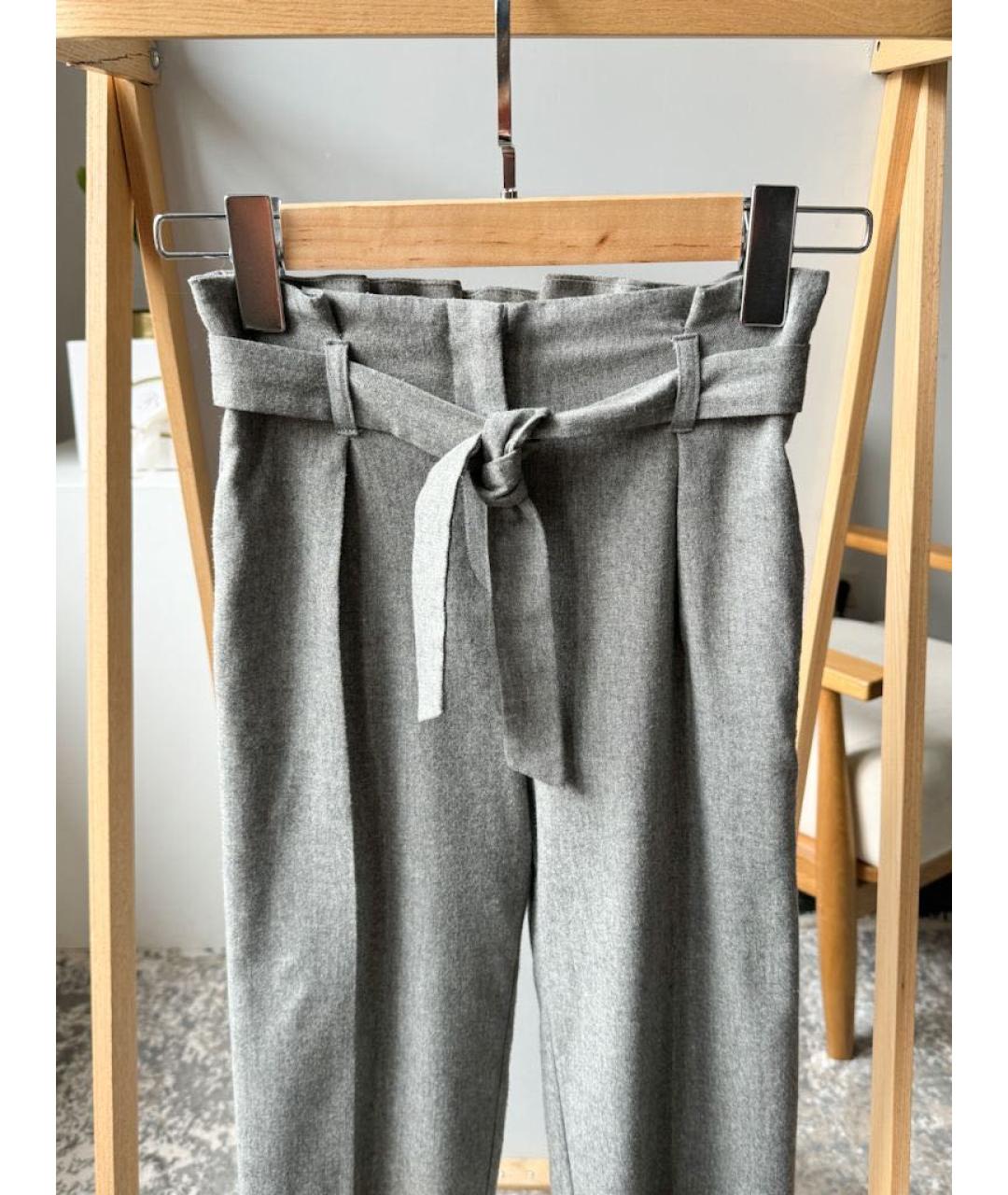 BONPOINT Серые шерстяные брюки и шорты, фото 3