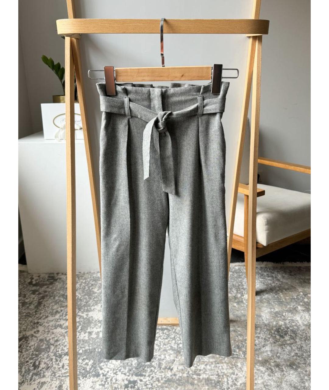 BONPOINT Серые шерстяные брюки и шорты, фото 5