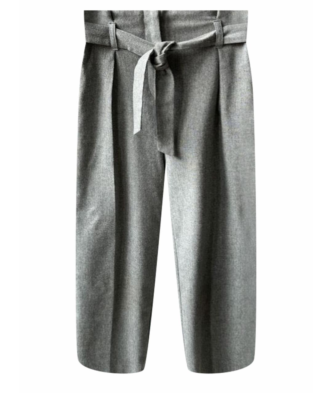 BONPOINT Серые шерстяные брюки и шорты, фото 1