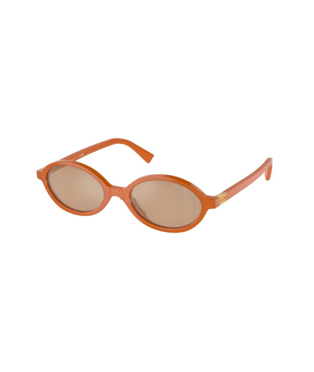 MIU MIU Оранжевое пластиковые солнцезащитные очки, фото 1