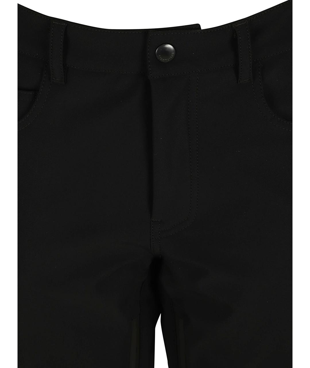 BALENCIAGA Черные полиамидовые прямые брюки, фото 3