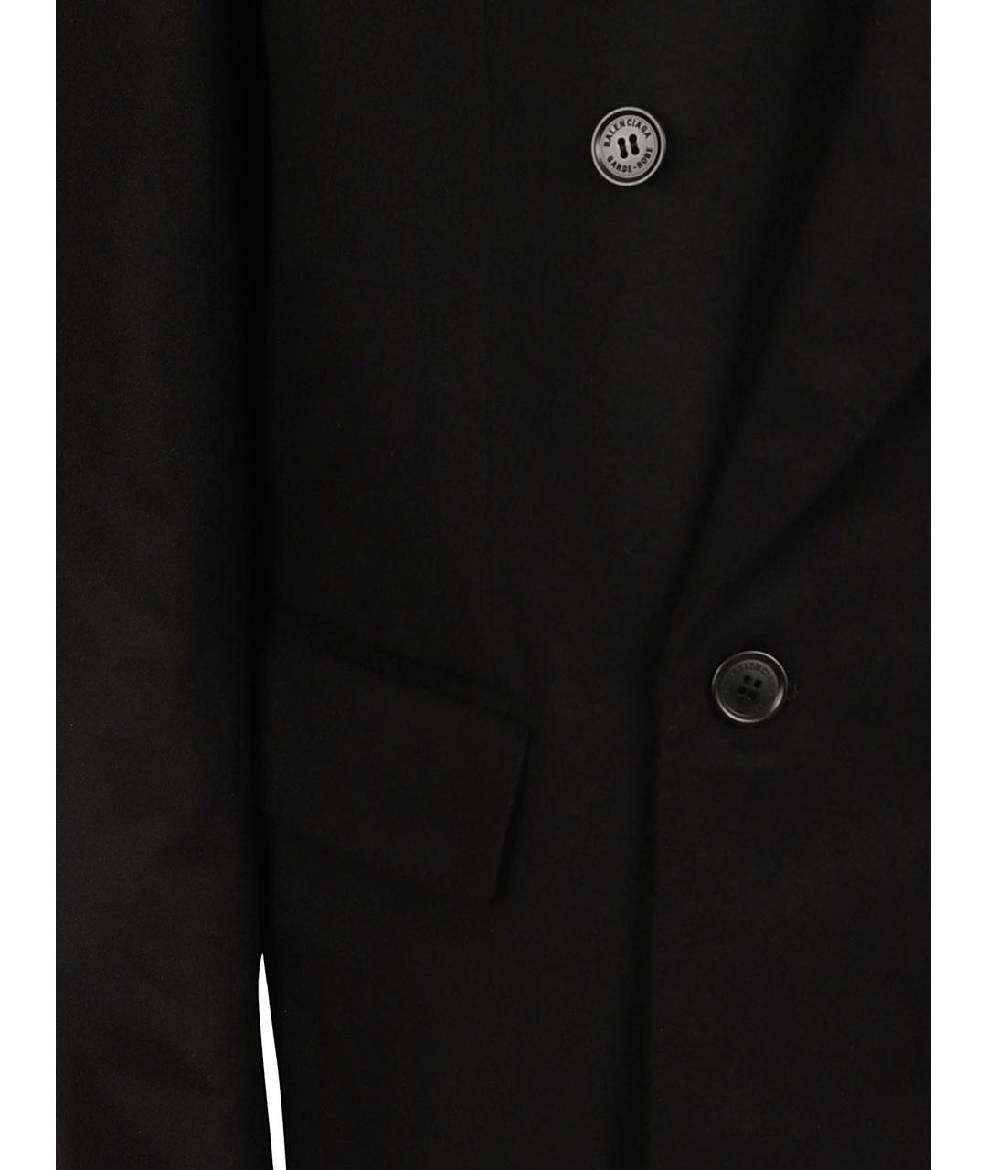 BALENCIAGA Черный шерстяной пиджак, фото 3