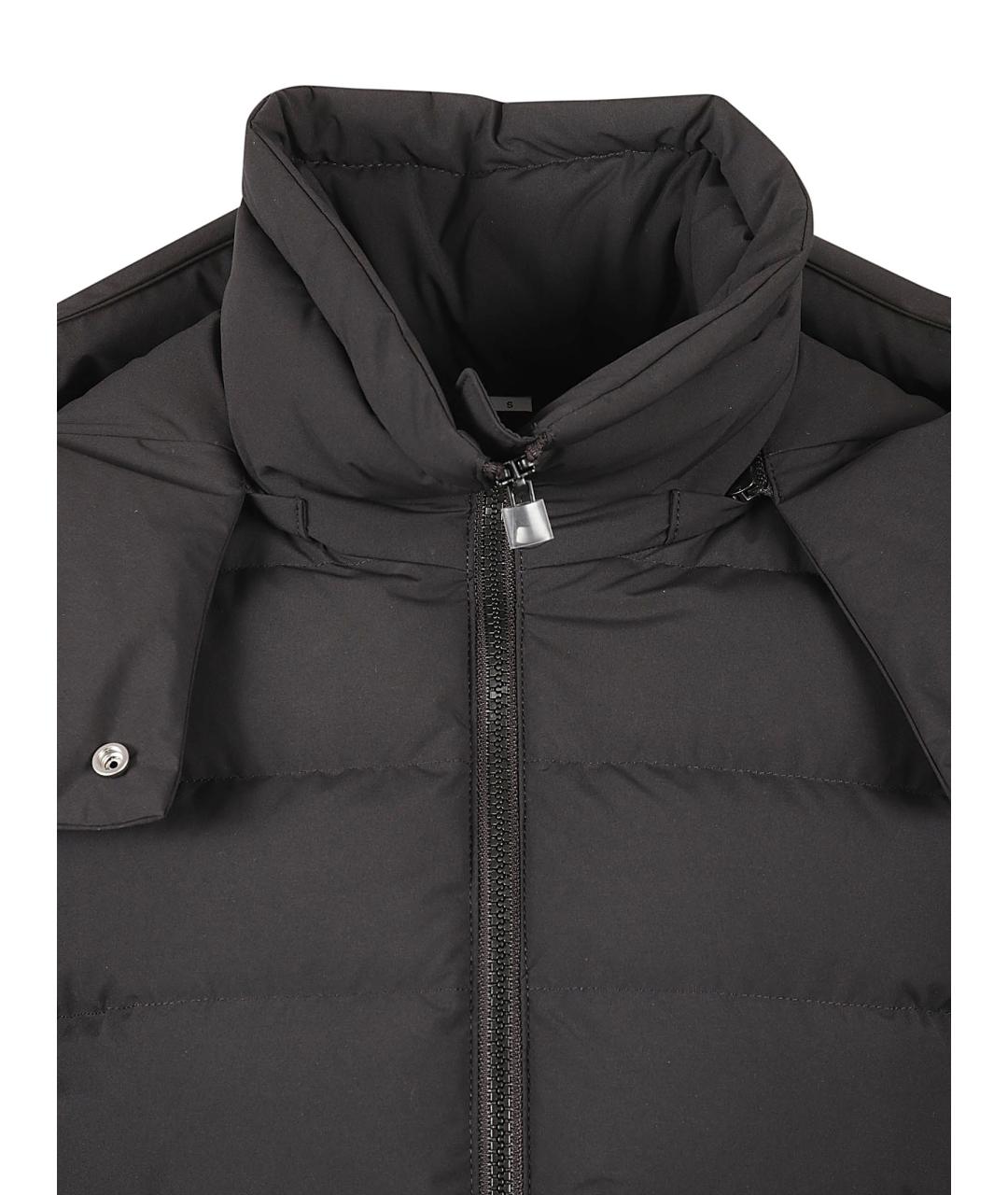 BURBERRY Черное полиэстеровое пальто, фото 3