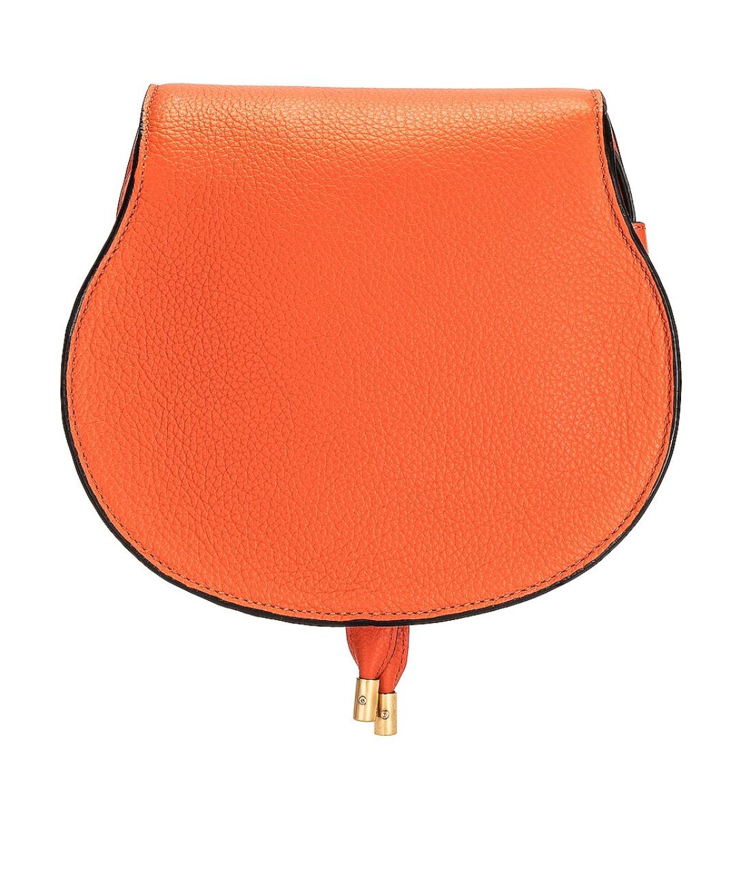 CHLOE Оранжевая кожаная сумка через плечо, фото 2