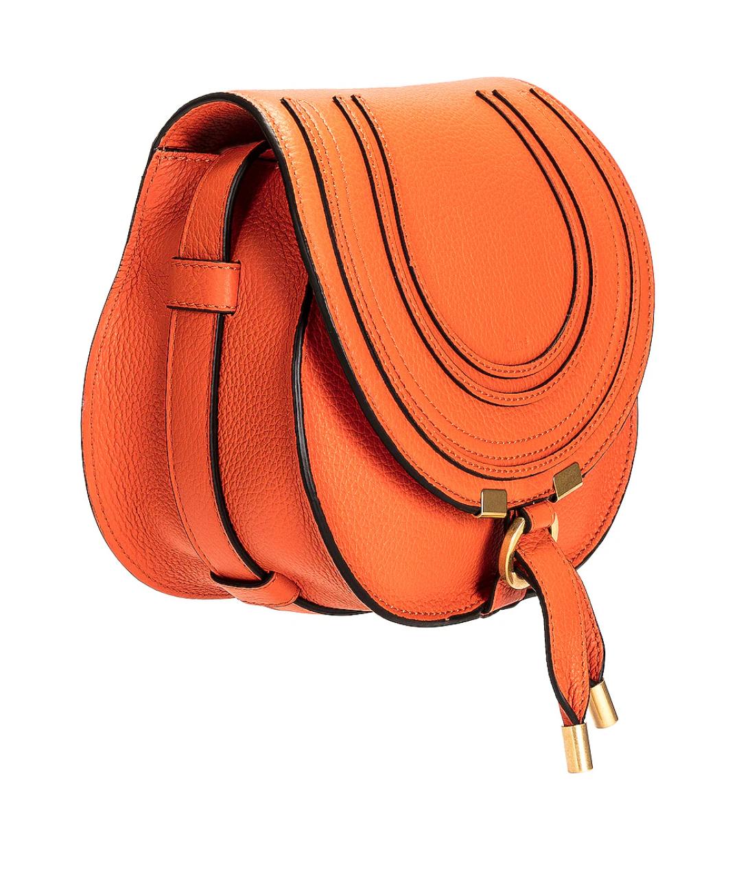 CHLOE Оранжевая кожаная сумка через плечо, фото 3