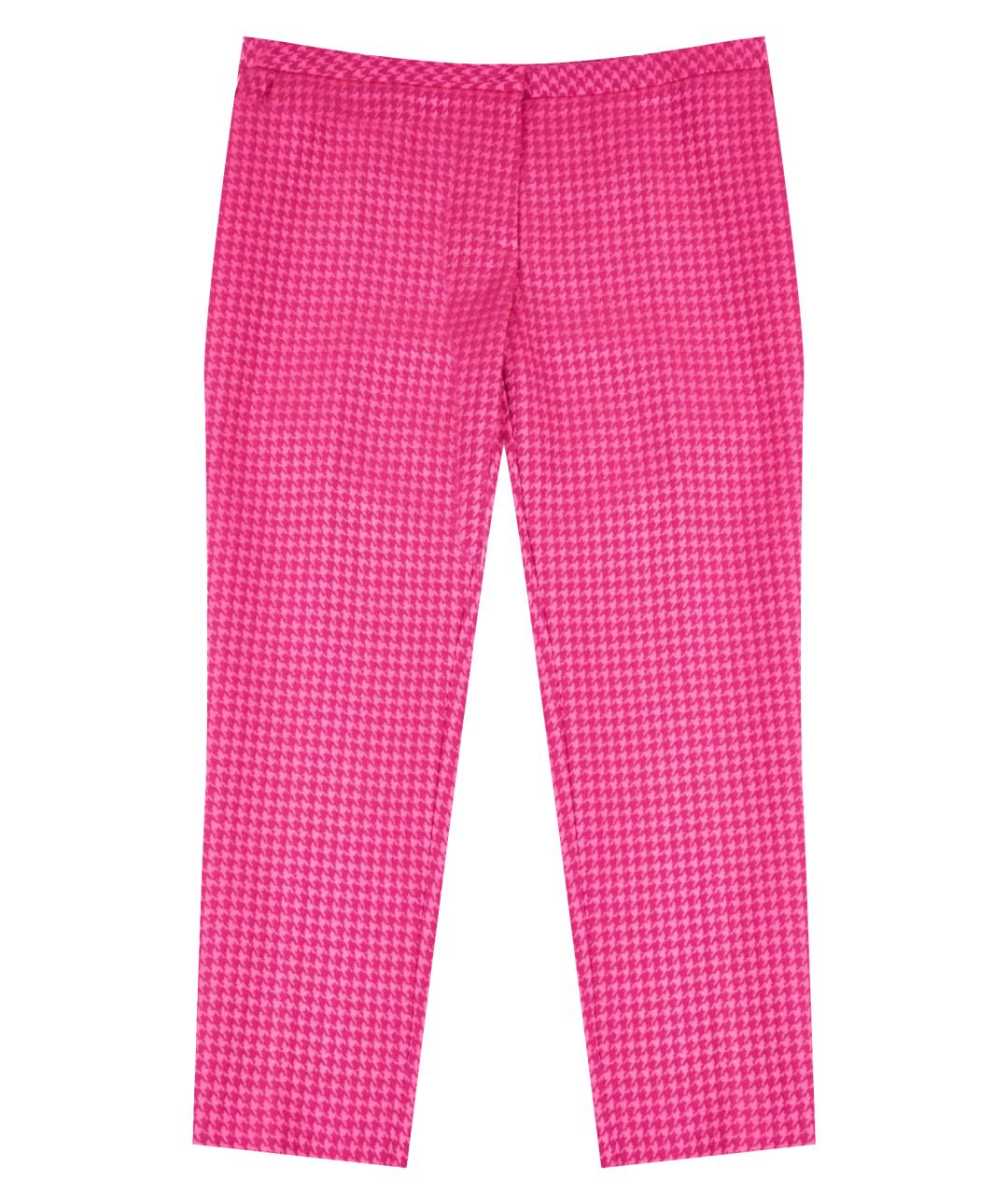 ESCADA Розовые хлопко-эластановые прямые брюки, фото 1