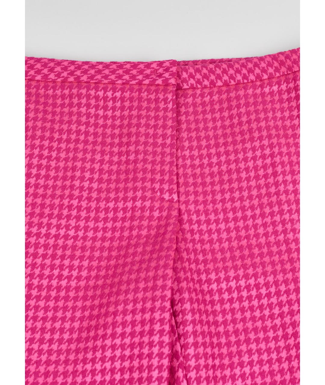 ESCADA Розовые хлопко-эластановые прямые брюки, фото 4