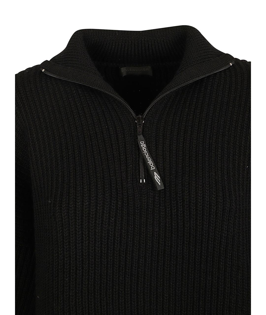 BALENCIAGA Черный шерстяной джемпер / свитер, фото 3